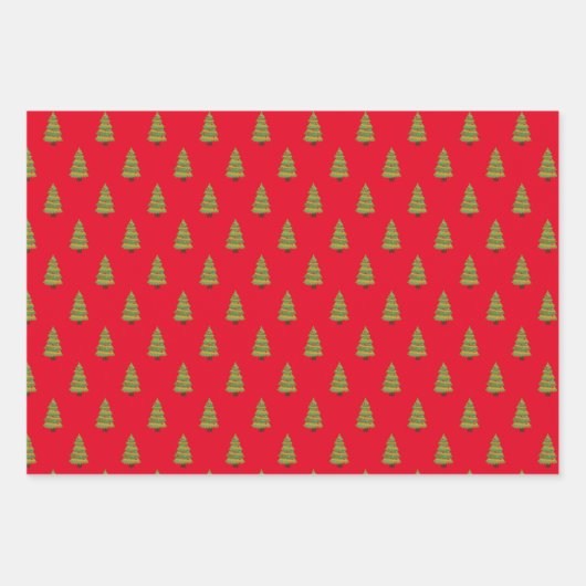 Rood en wit Sinterklaas Kerst inpakpapier (Voorkant)