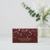 Rood en wit sneeuwcreatief Visitekaartje (Staand voorkant)
