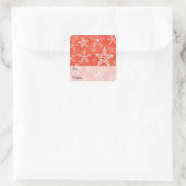 Rood en Wit Sneeuwvlok Patroon Gift Labels (Tas)
