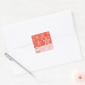 Rood en Wit Sneeuwvlok Patroon Gift Labels (Envelop)