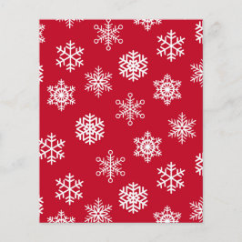 Rood en wit sneeuwvlok schrapboekpapier