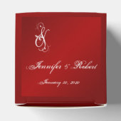 Rood en Wit Sneeuwvlok Winter Bruiloft Bedankdoosjes (Bovenkant)