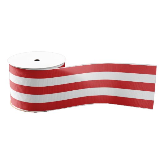 Rood en wit snoep Cane Stripes Kerstvakantie Grosgrain Lint (Spoel)