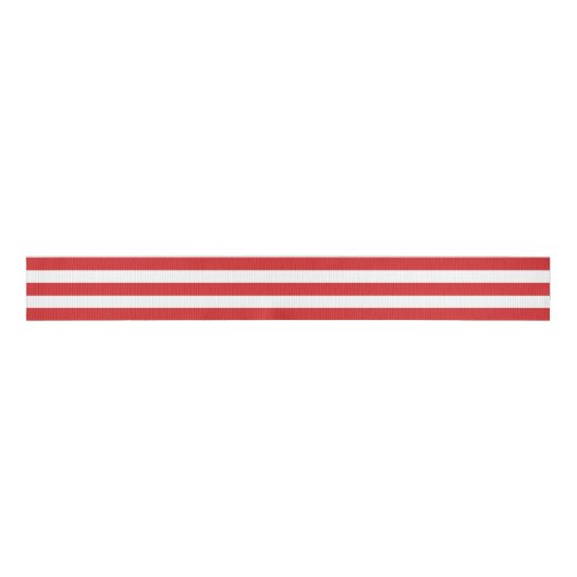 Rood en wit snoep Cane Stripes Kerstvakantie Grosgrain Lint (Voorkant)