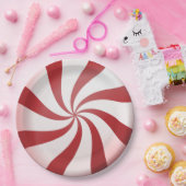 Rood en wit Snoep Papieren Borden Bordje (Feest)