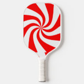 Rood en wit snoep pickleball paddle (Voorkant)