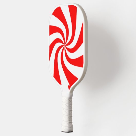 Rood en wit snoep pickleball paddle (Links)