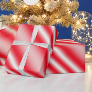 Rood en wit Snoep-riet gestreept omslagpapier Cadeaupapier