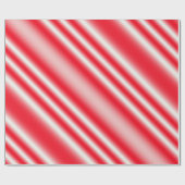 Rood en wit Snoep-riet gestreept omslagpapier Cadeaupapier (Vlak)