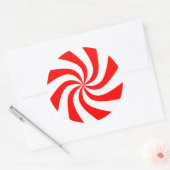 rood en wit snoep ronde sticker (Envelop)