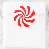 rood en wit snoep ronde sticker (Tas)