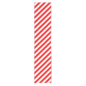 Rood en wit Snoep Stripe-vakantietunner Korte Tafelloper (Voorkant)
