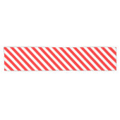 Rood en wit Snoep Stripe-vakantietunner Korte Tafelloper (Horizontaal)