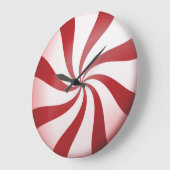 Rood en wit Snoep wandklok (Hoek)