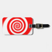 Rood en wit Snoep wervelkolom Bagagelabel (Voorkant horizontaal)