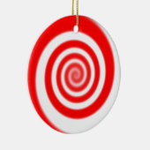 Rood en wit Snoep wervelkolom Keramisch Ornament (Rechts)