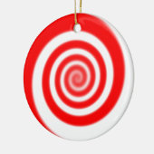 Rood en wit Snoep wervelkolom Keramisch Ornament (Links)