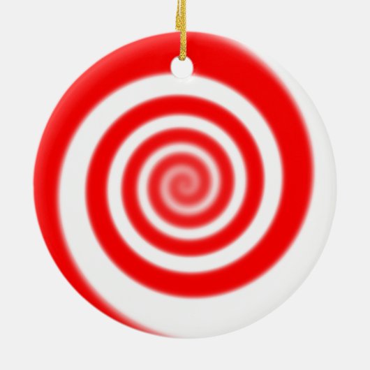 Rood en wit Snoep wervelkolom Keramisch Ornament (Achterkant)