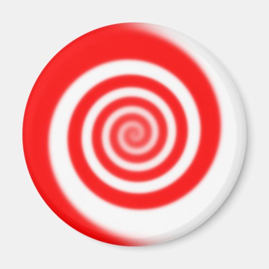 Rood en wit Snoep wervelkolom Magneet (Voorkant)