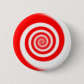 Rood en wit Snoep wervelkolom Ronde Button 5,7 Cm (Voorkant)