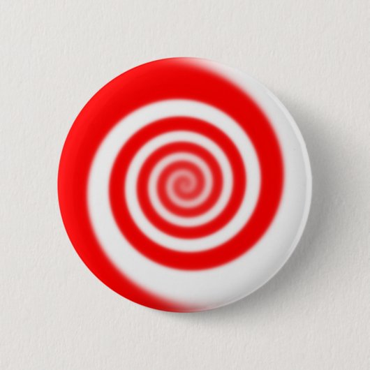 Rood en wit Snoep wervelkolom Ronde Button 5,7 Cm (Voorkant)