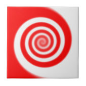 Rood en wit Snoep wervelkolom Tegeltje (Voorkant)