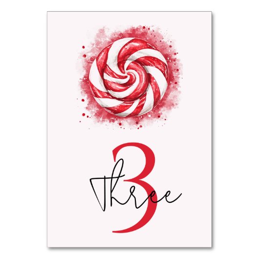 Rood en wit Snoep winterverjaardag Kaart (Achterkant)