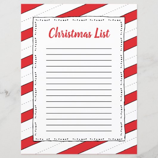 Rood en wit snoepje Boarder Clipart Kerstmis (Voorkant)