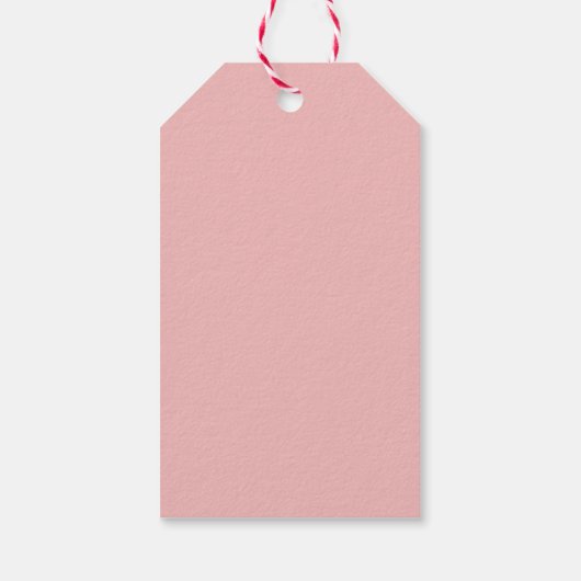 Rood en wit snoepje met vrolijke kersttekst cadeaulabel (Achterkant)