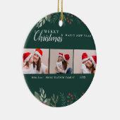 Rood en wit snoepje Vakdag Foto Collage Ceram Keramisch Ornament (Rechts)