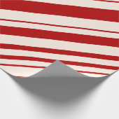 Rood en wit snoepriet gestript cadeaupapier (Hoek)