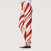 Rood en wit snoepriet gestript leggings (Links)