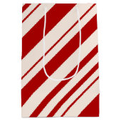 Rood en wit snoepriet gestript medium cadeauzakje (Achterkant)