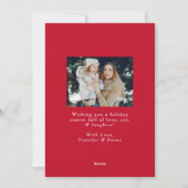 Rood en wit snoezels 2 Foto Feestdagenkaart (Achterkant)