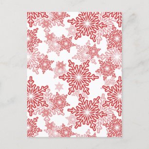 Rood en wit Snowflake naadloos patroon Briefkaart