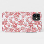 Rood en wit Snowflake naadloos patroon Case-Mate iPhone Case (Achterkant (horizontaal))
