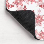 Rood en wit Snowflake naadloos patroon Muismat (Hoek)