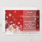 Rood en wit Snowflake Ornament kerstfeest Kaart (Voorkant)