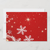 Rood en wit Snowflake Ornament kerstfeest Kaart (Achterkant)