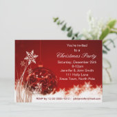 Rood en wit Snowflake Ornament kerstfeest Kaart (Staand voorkant)