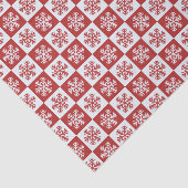 Rood en wit Snowflake Pattern Merry Kerstry Tissuepapier (Detail)