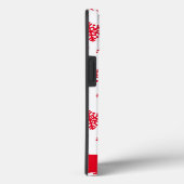 Rood en wit Snowflake Pattern Monogram Hoesje-Mate Case-Mate iPhone Case (Achterkant / Rechts)