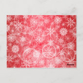 Rood en wit Snowflakes Tabelnummer Kaart (Achterkant)