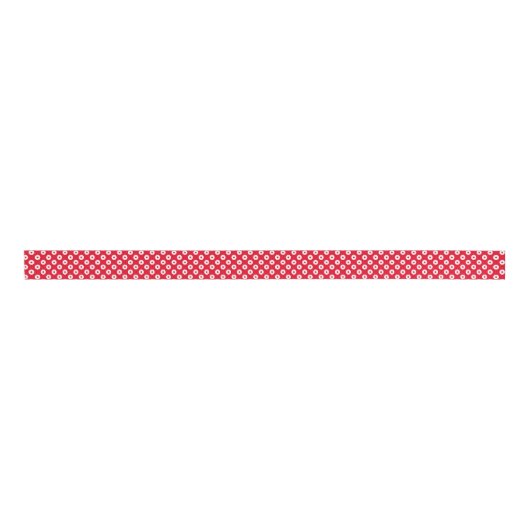 Rood en Wit Speelse Polka Dots Grosgrain Lint (Voorkant)