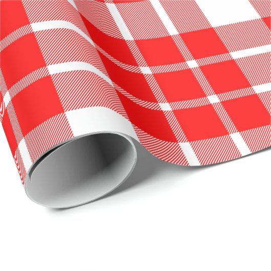 Rood en wit speldenstang |Groot patroon| Verpakkin Cadeaupapier (Rol Hoek)