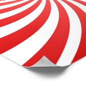 Rood en wit spiraalpatroon - Gods vingerafdruk Poster (Hoek)