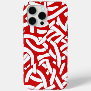 💫 Rood en wit Spiralé 🎨 iPhone 15 Pro Max Hoesje