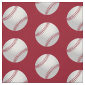 Rood en wit sportthema honkbal patroon stof (Swatch)