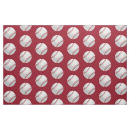 Rood en wit sportthema honkbal patroon stof