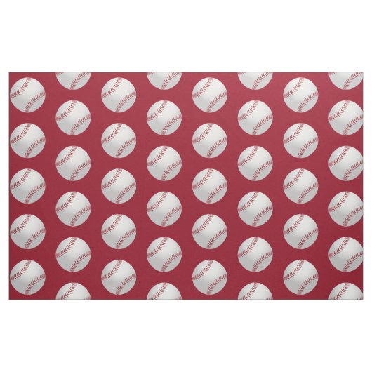 Rood en wit sportthema honkbal patroon stof (Fat Quarter)